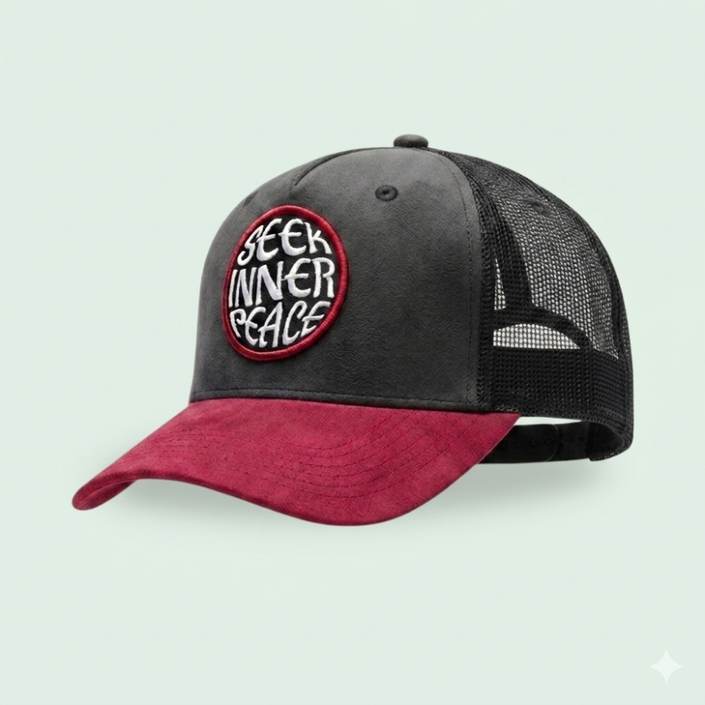 Seek Inner Peace Trucker – Grey / Red