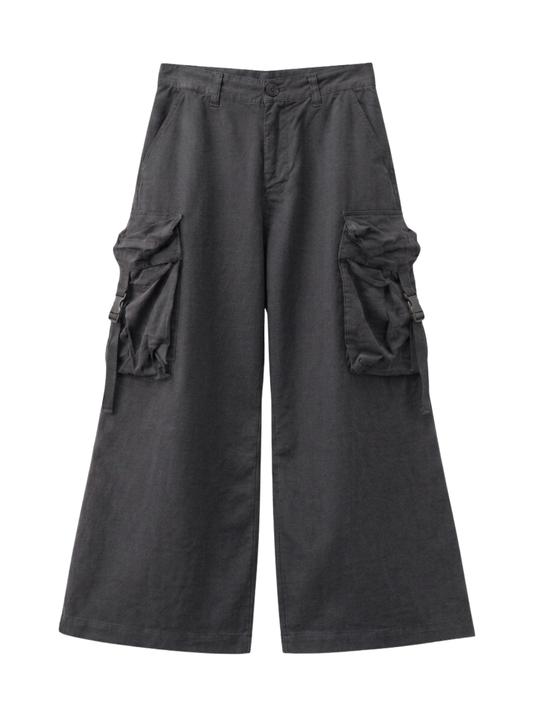 Grey 6 Pocket Baggy Pant