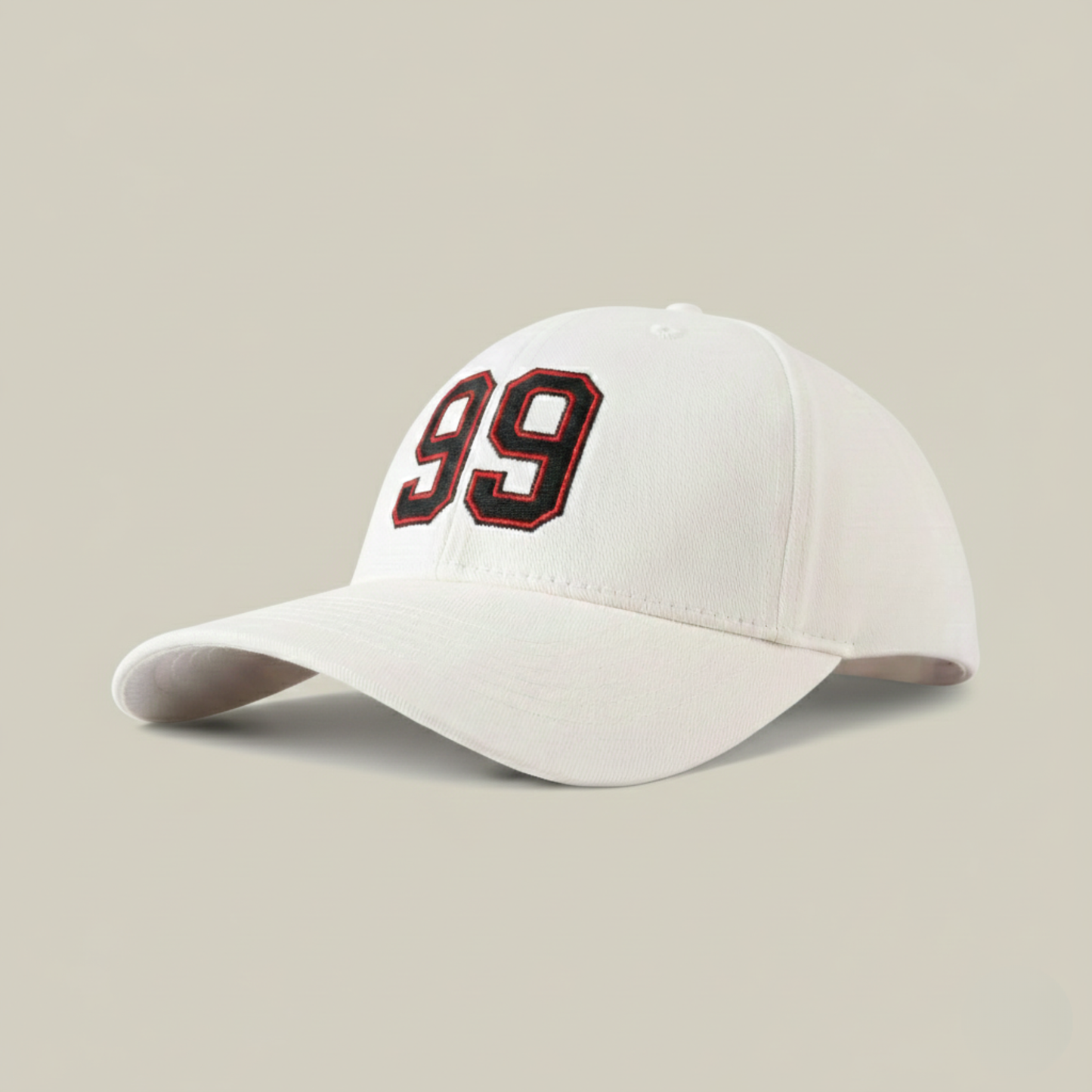 Varsity Number "99" Embroidered Baseball Cap – Off-White