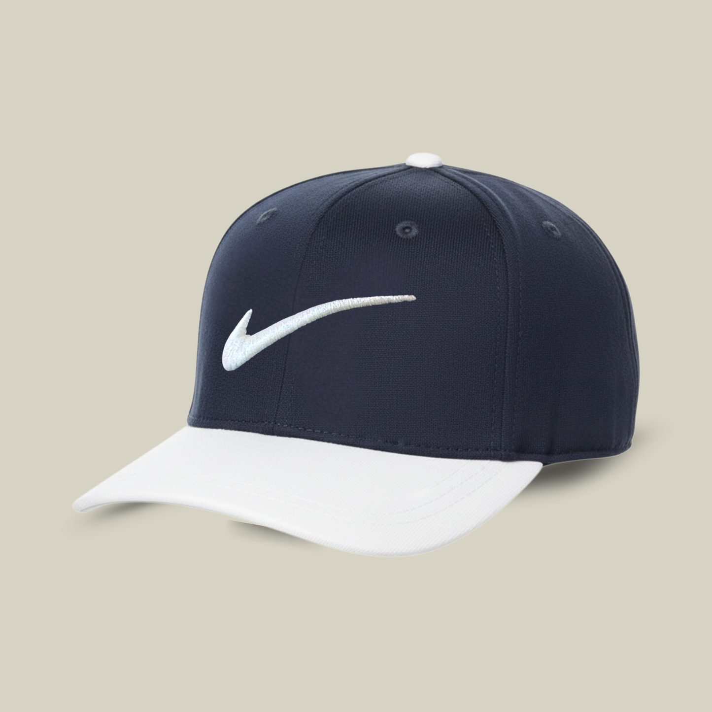 NIKE Swoosh Two-Tone Baseball Cap – Navy & White