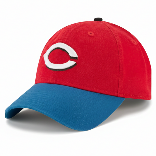 Classic Red and Blue Embroidered C Logo Baseball Cap – Hatgoods Bangladesh