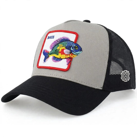 Grey Hatgoods Bass Patch Trucker