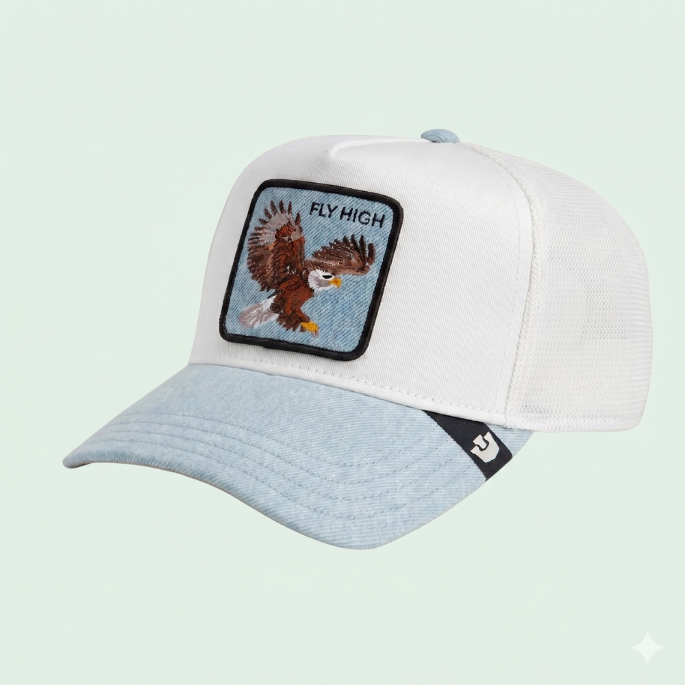 Fly High Trucker – White / Blue