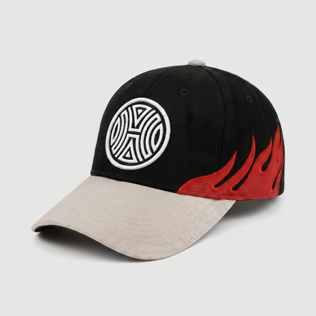 Hatgoods HH Flame Cap – Black / Beige