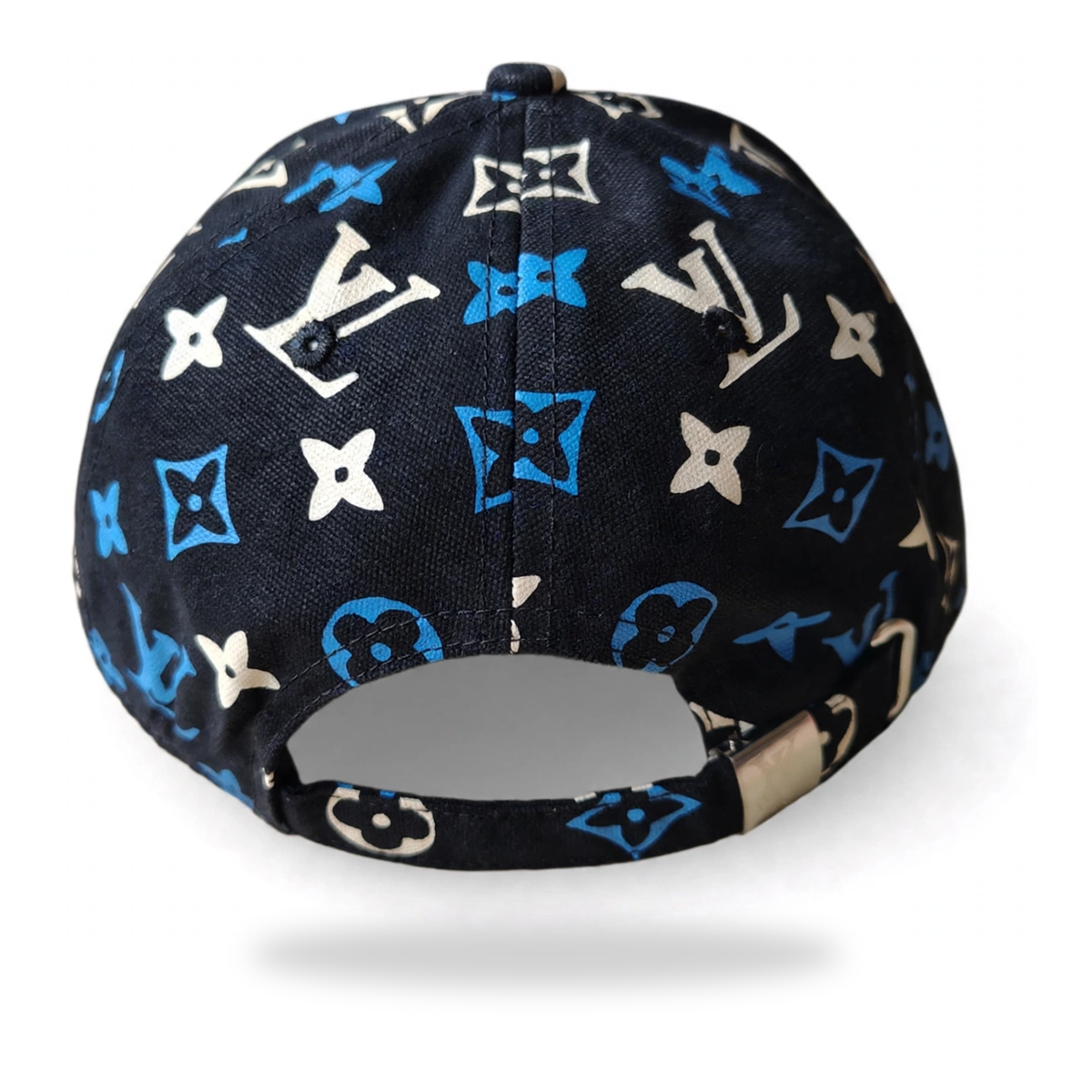 Side view of graphic print streetwear snapback cap