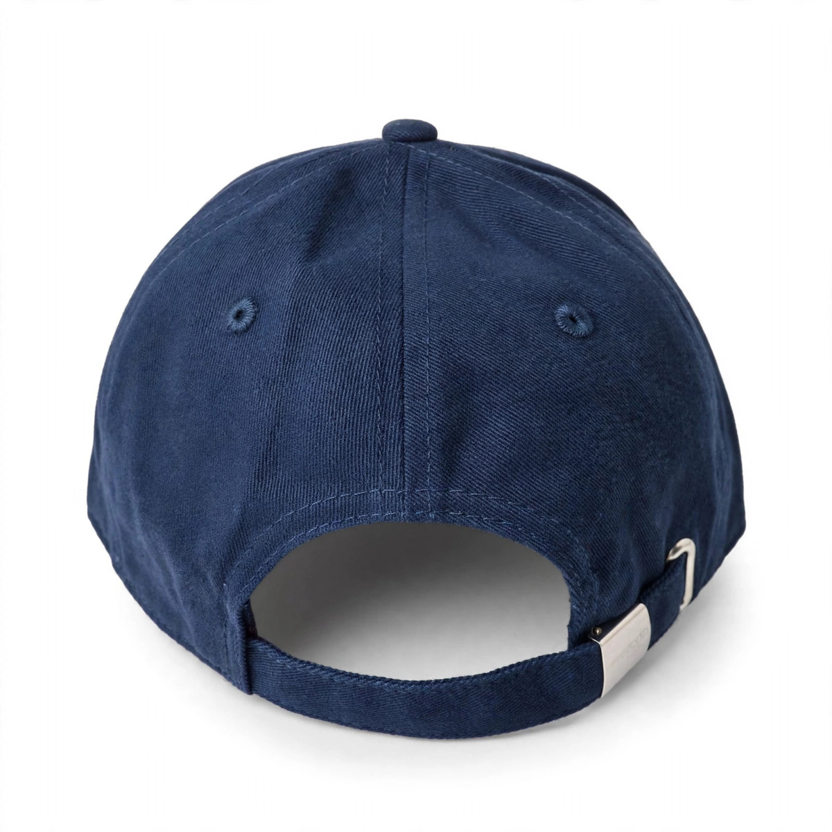 Side view of two-tone colorblock baseball cap
