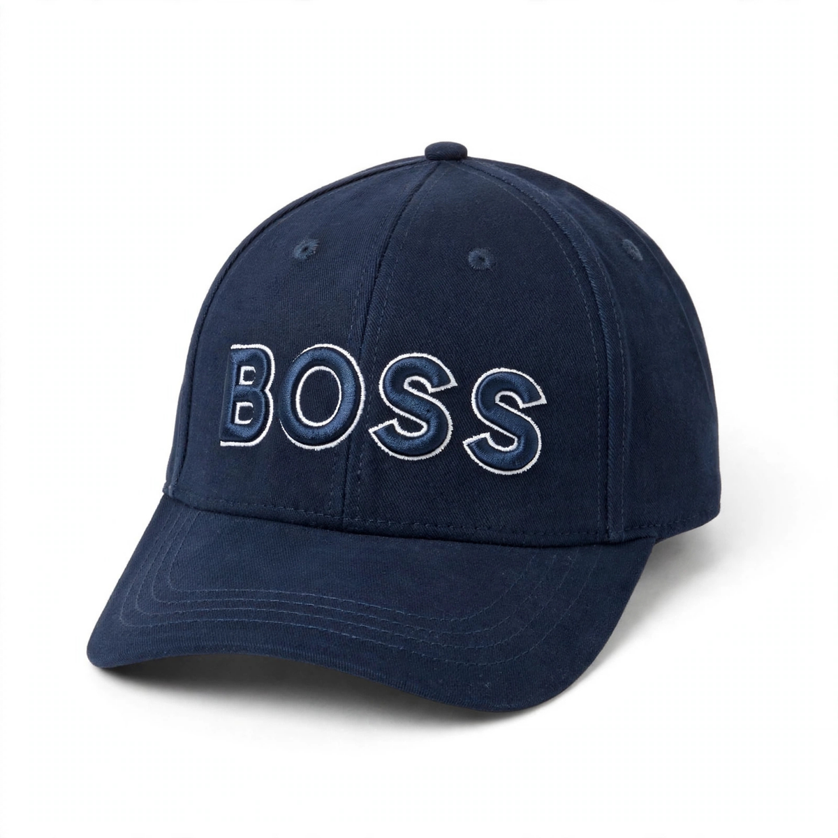 Two-tone colorblock embroidered baseball cap