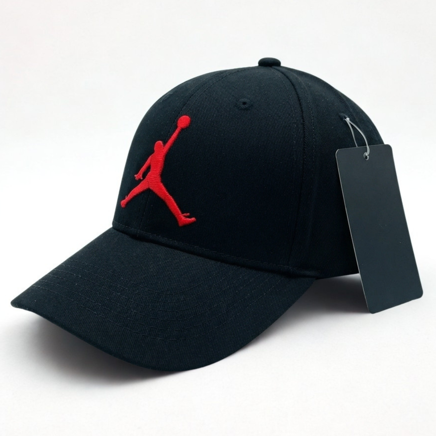 Black Jordan Jumpman Red Embroidary