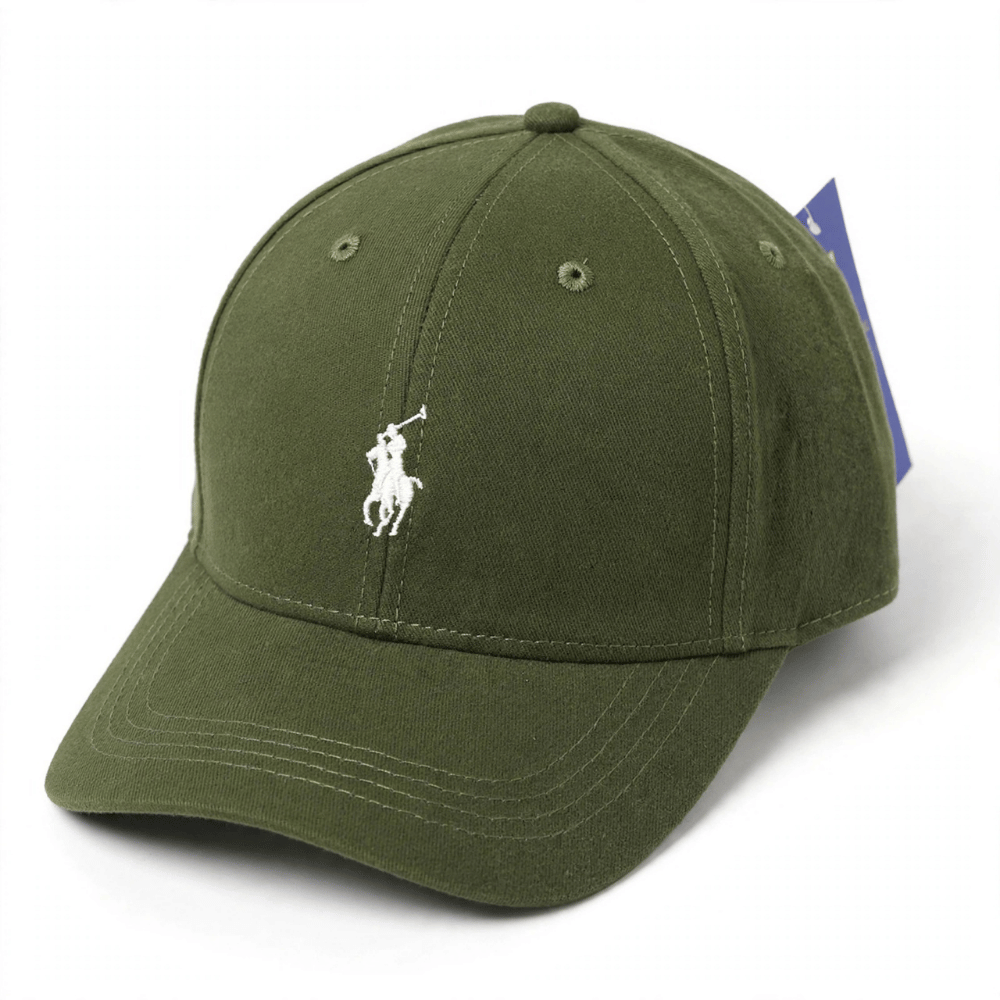 Olive Polo Ralph Lauren White Pony