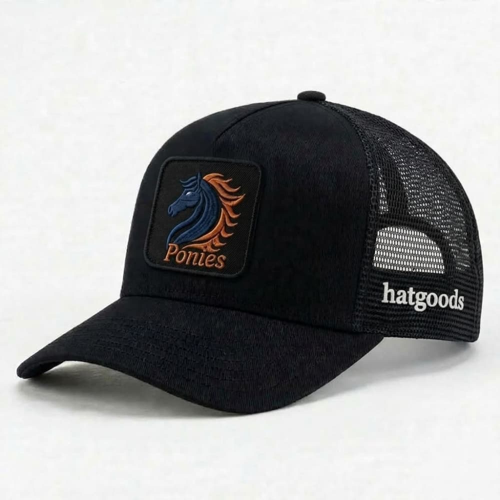 Hatgoods Ponies Trucker Hat - Black