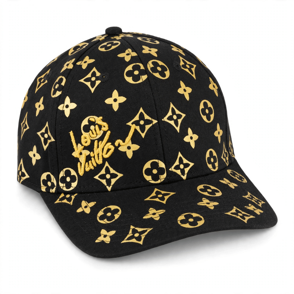 Louis Vuitton Black & Gold Cap