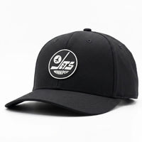 Black Perforated Rope Brim Snapback Cap