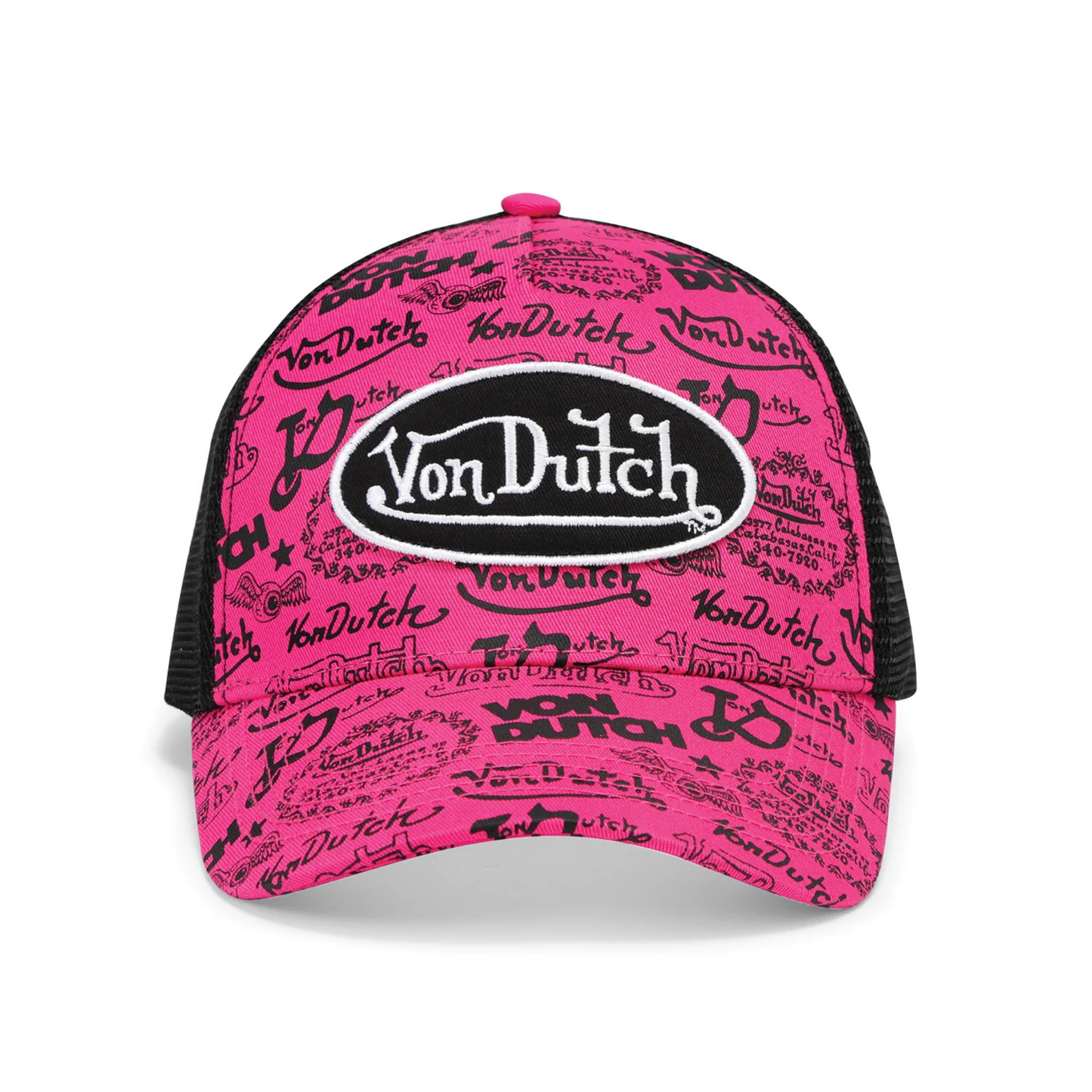 Von Dutch Trucker – Monogram Pink / Black Patch