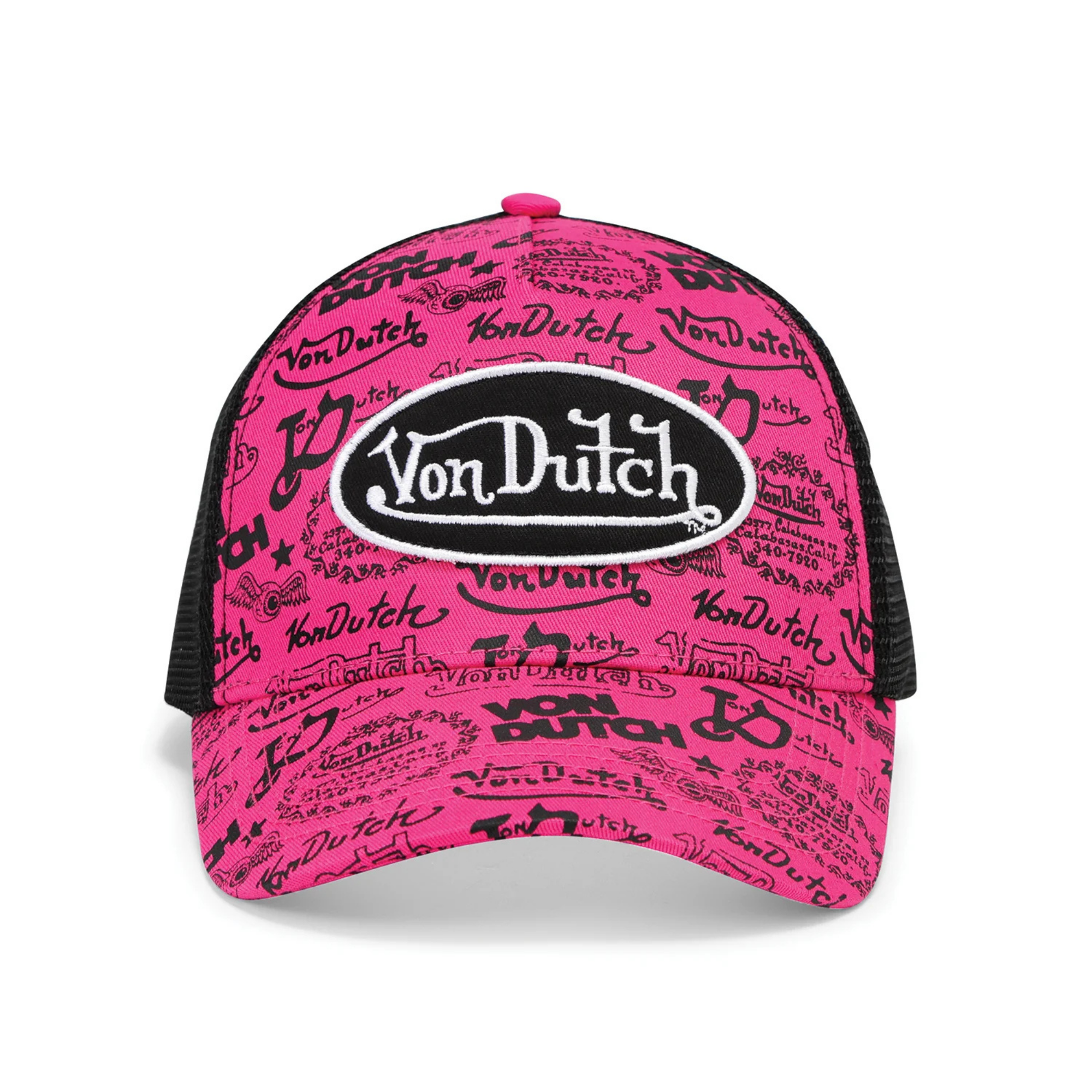 Von Dutch Trucker – Monogram Pink / Black Patch