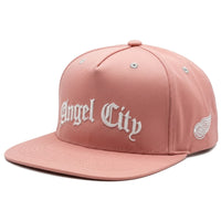 Washed Coral Blank Snapback Cap