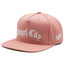 Washed Coral Blank Snapback Cap
