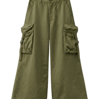 Olive 6 Pocket Baggy Pant