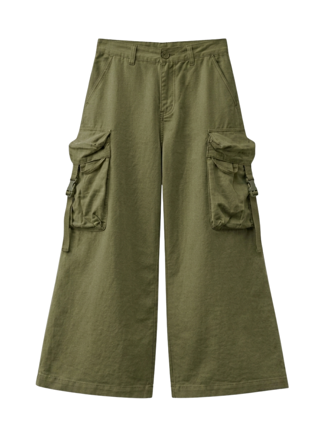 Olive 6 Pocket Baggy Pant