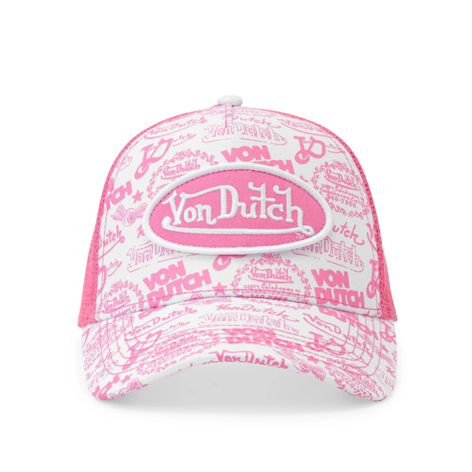 Von Dutch Trucker – Monogram Pink / White