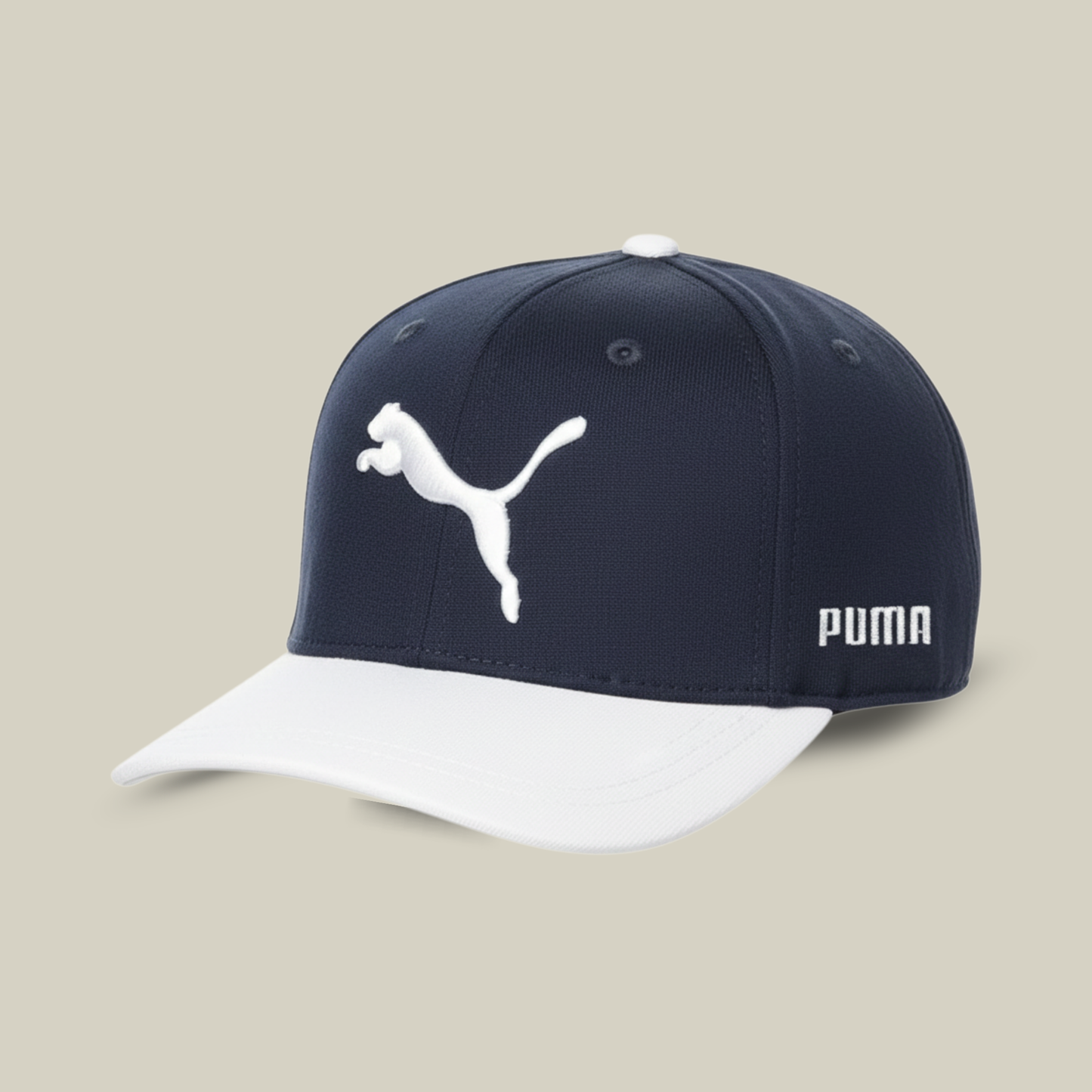 PUMA Cat Logo Two-Tone Baseball Cap – Navy & White