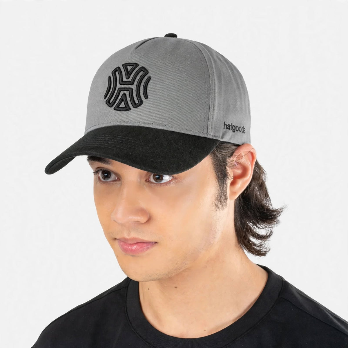 Hatgoods Baseball Hat - Black And Grey