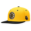 Boston Bruins Men's Yellow and Black Flat Brim Snapback Hat