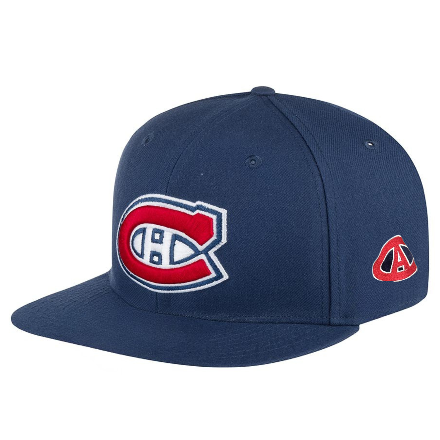 Montreal Canadiens Men's Navy Blue Flat Brim Snapback Hat