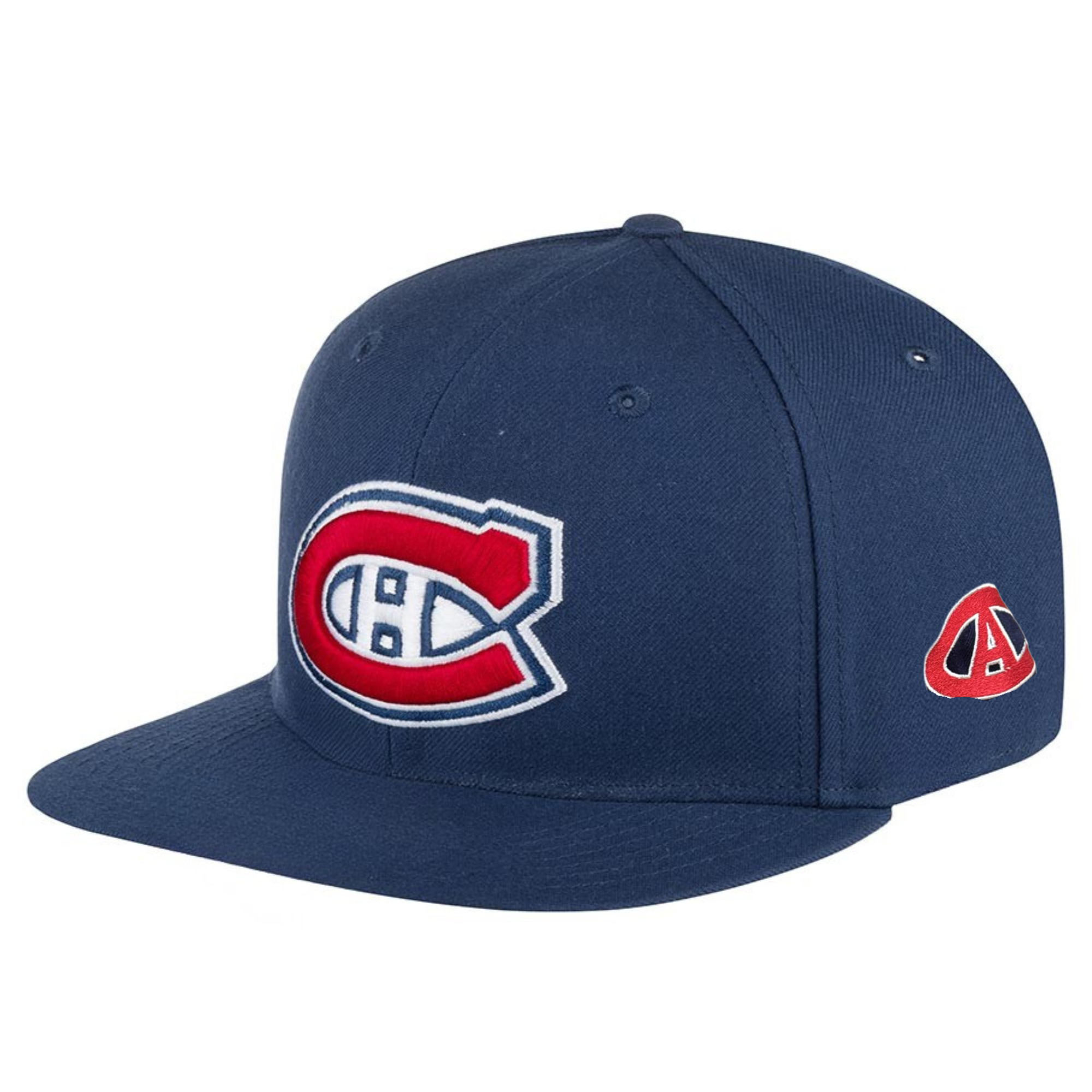 Montreal Canadiens Men's Navy Blue Flat Brim Snapback Hat