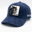 Navy Suede "Panther" Patch Baseball Cap