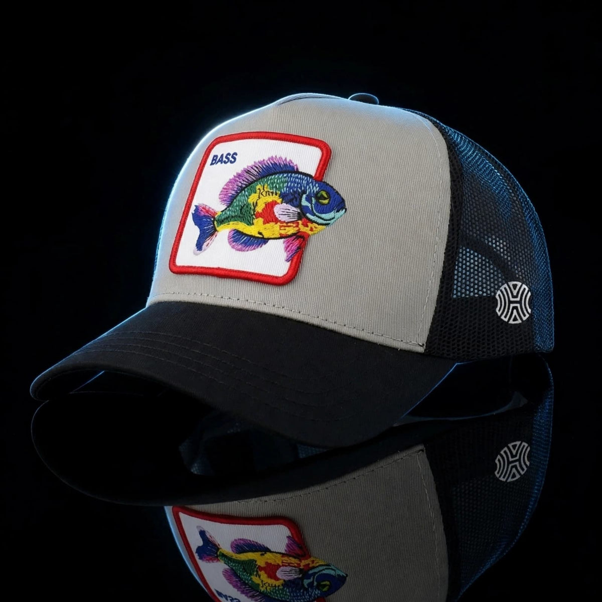 Grey Hatgoods Bass Patch Trucker