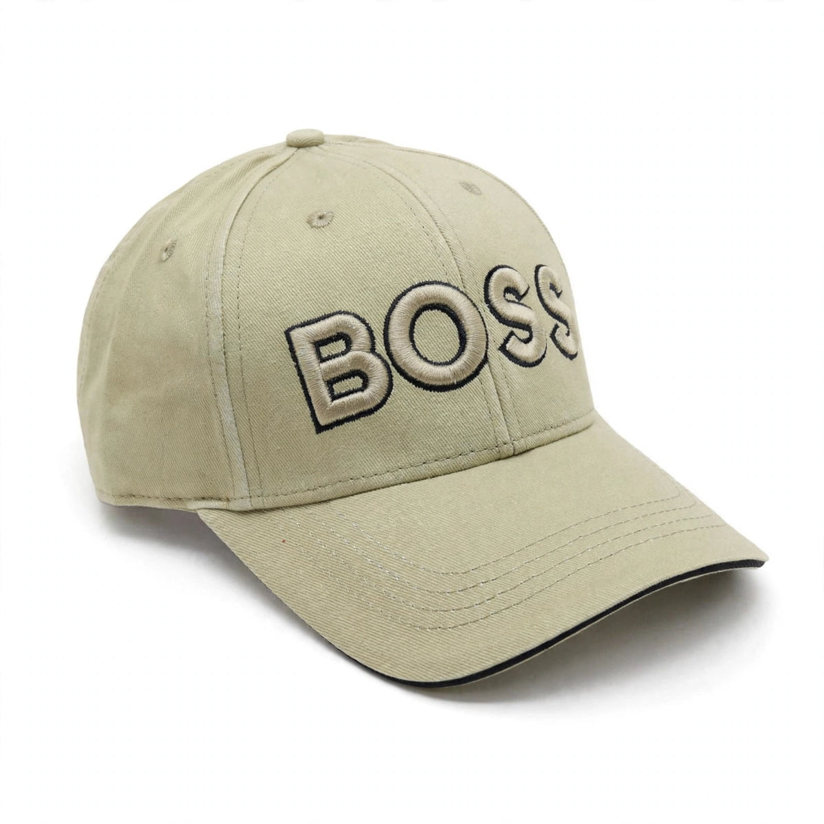BOSS Beige Embroidered Logo Cap