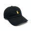 Black Polo Ralph Lauren Gold Pony Baseball
