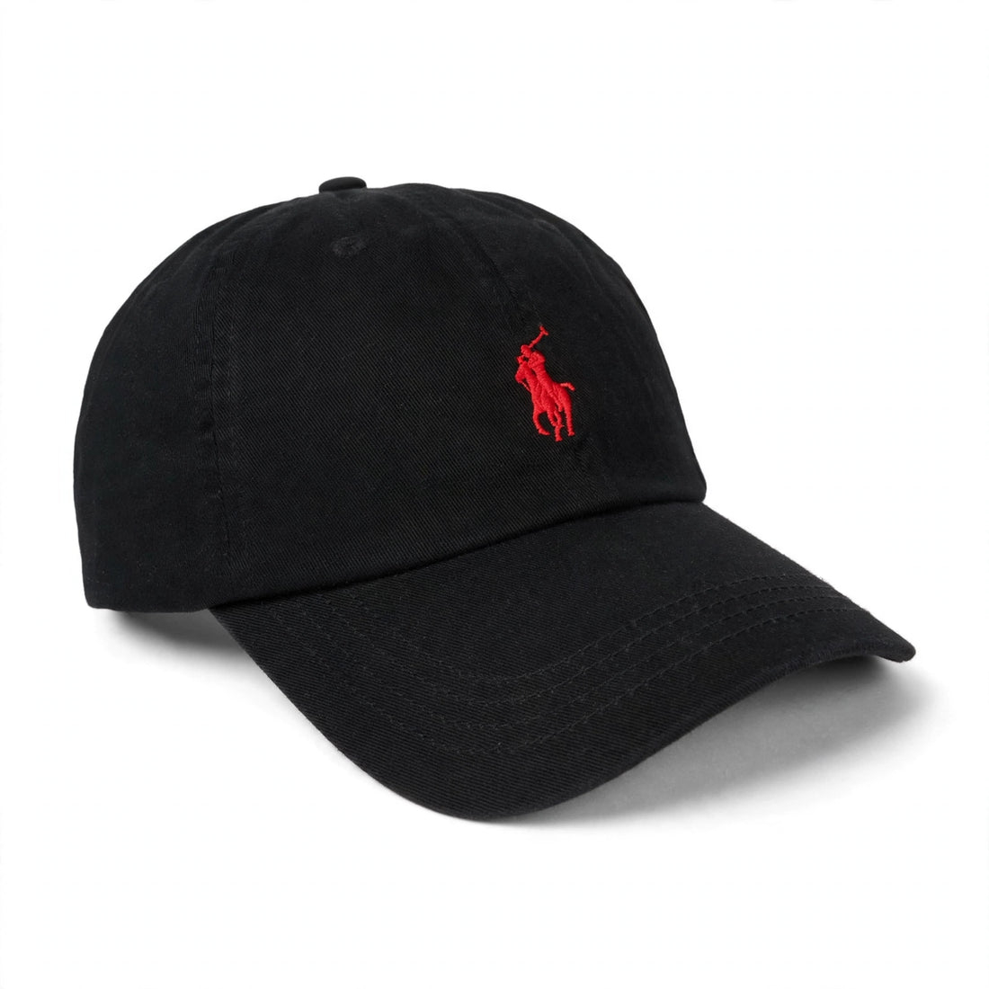 Polo Ralph Lauren Black Red Pony Logo Baseball Cap