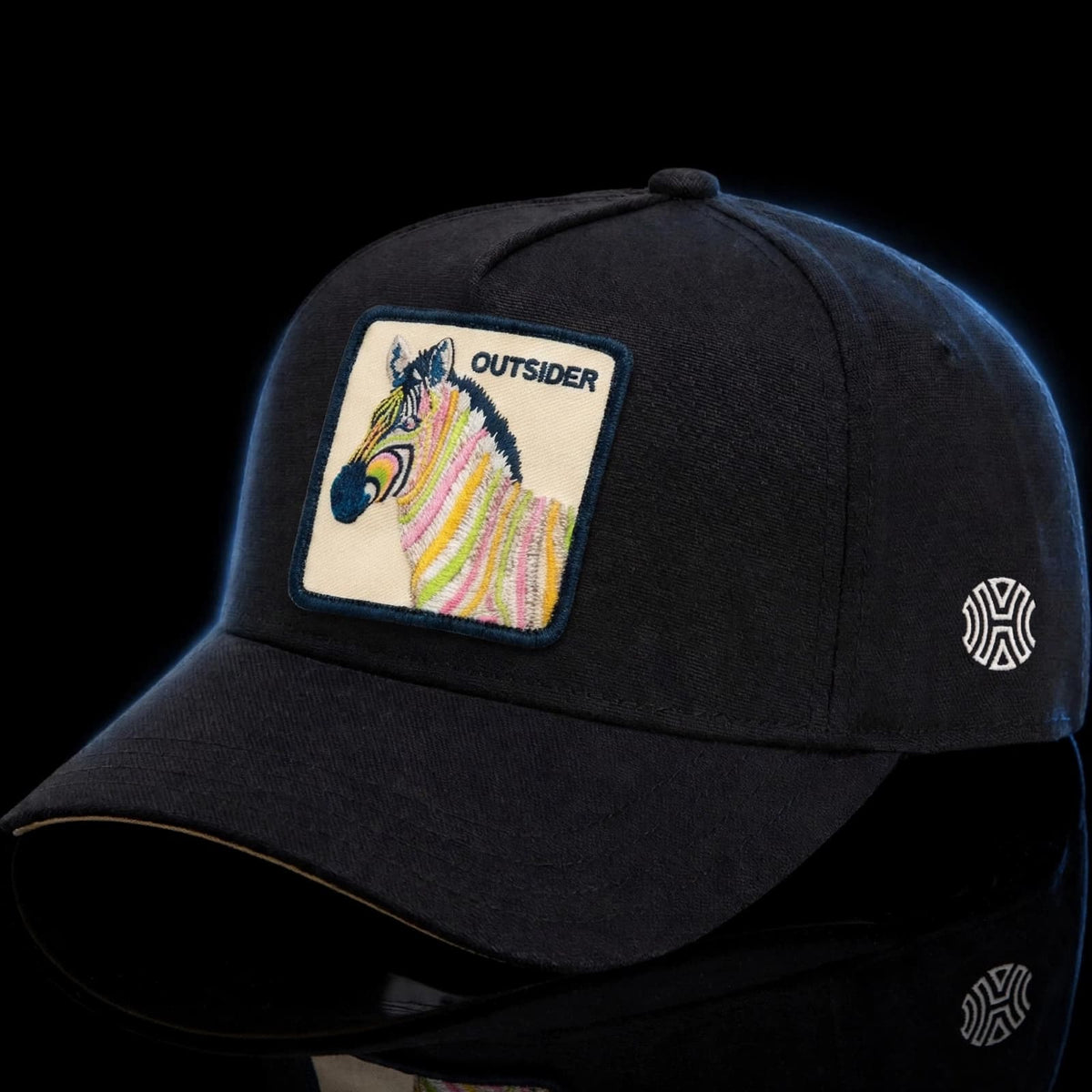 Black Hatgoods Outsider Zebra Patch