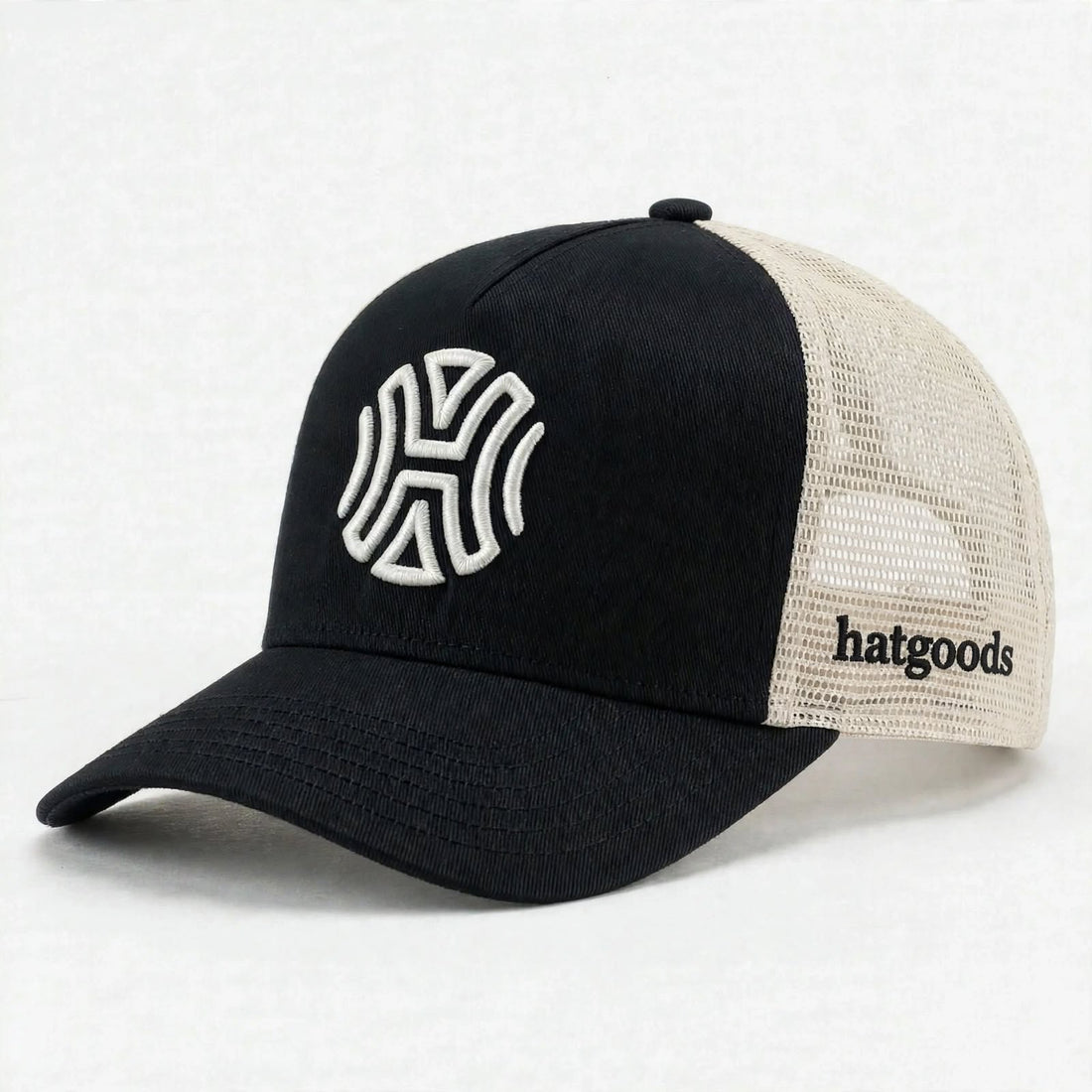 Hatgoods Trucker Hat - Black & Cream