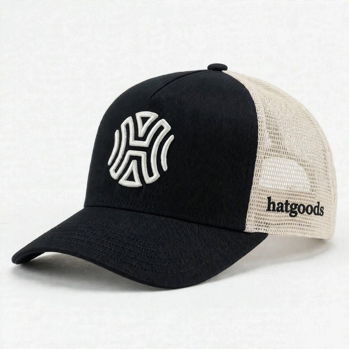 Hatgoods Trucker Hat - Black & Cream
