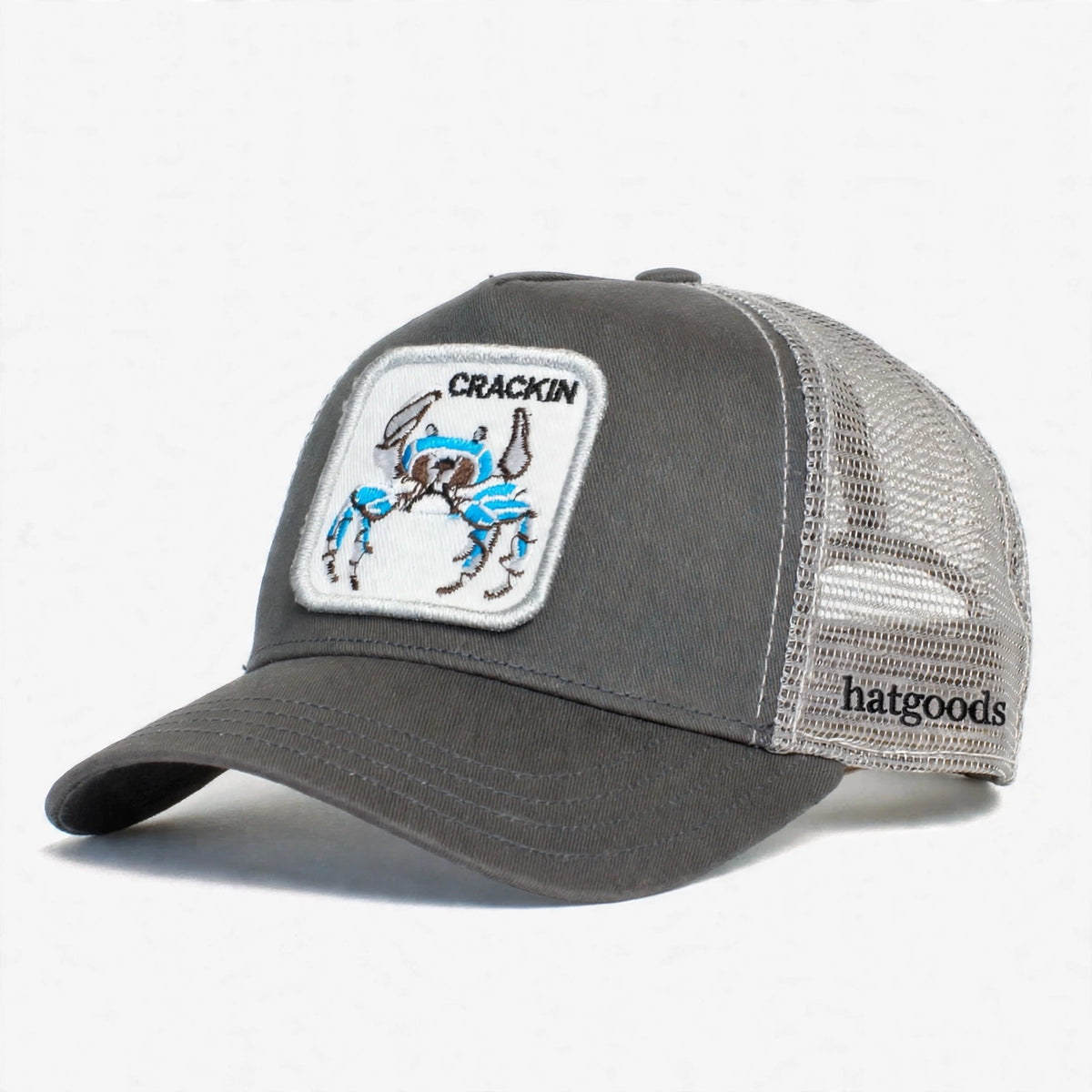 Grey Hatgoods Crackin Patch Trucker