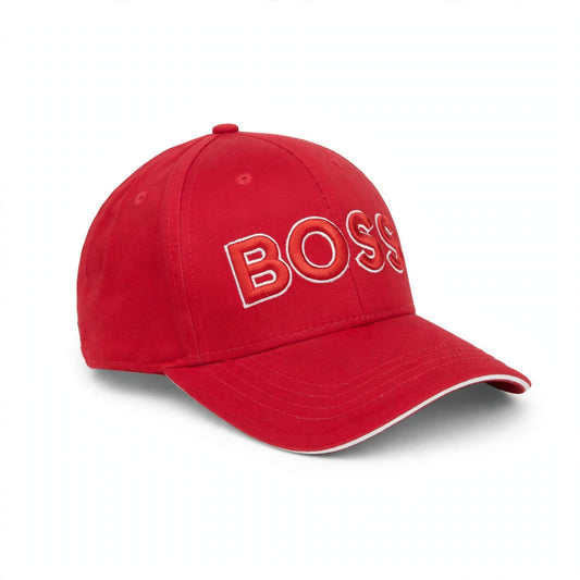 Hugo Boss Red Bold Embroidered Logo Cap