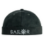 Charcoal Suede "Sailor" Brimless Docker Cap