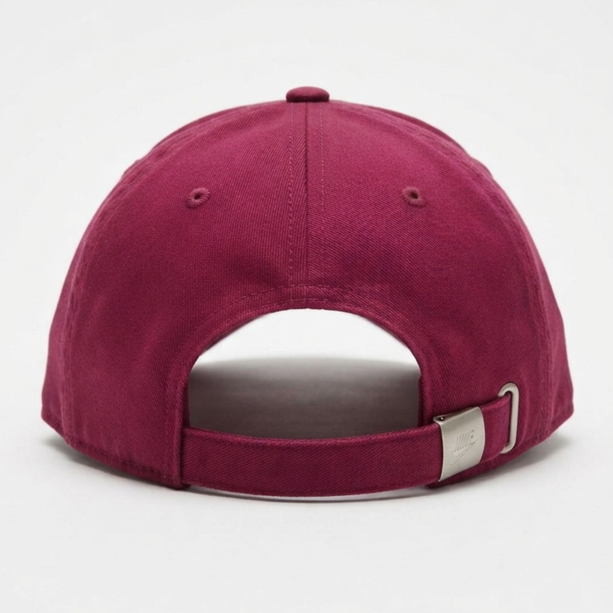 Nike Burgundy Baseball Cap with Embroidered Logo and Metal Slider