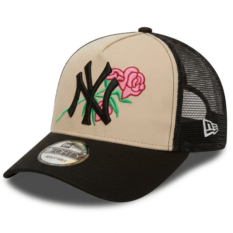 Floral Yankees Trucker Hat
