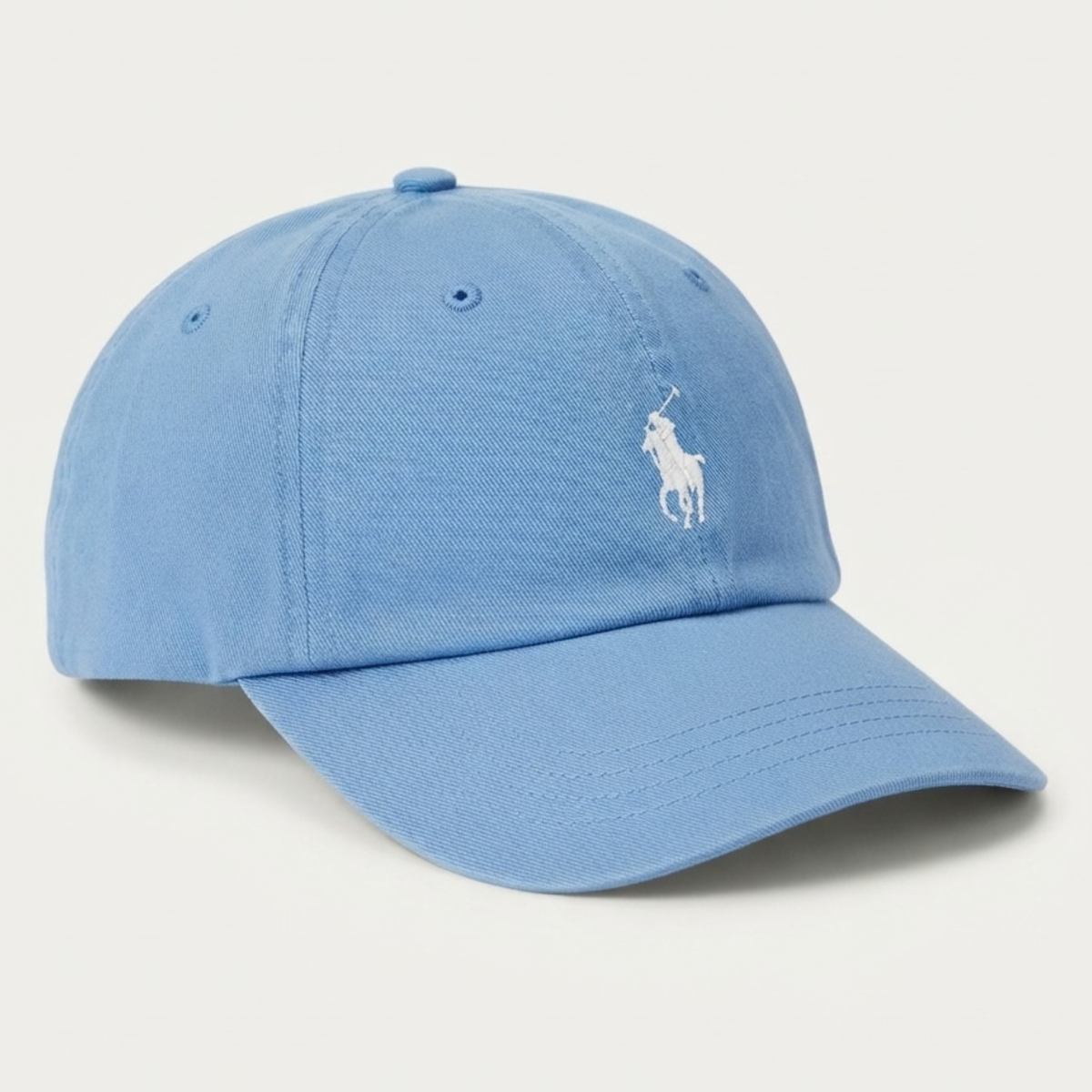 Polo Ralph Lauren Light Blue Baseball Cap with Embroidered Pony and Strapback