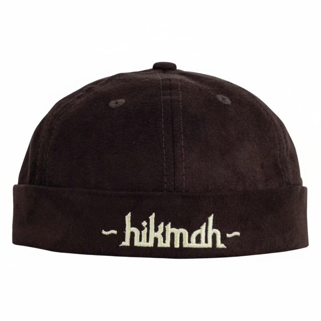 Hikmah Dark Brown Suede Brimless Docker Cap – Hatgoods Bangladesh
