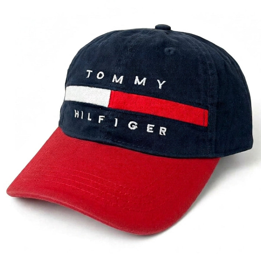 Tommy Hilfiger Navy Blue And Red Brim Flag