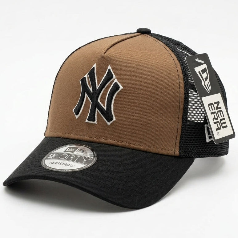 Brown Yankees Trucker Hat
