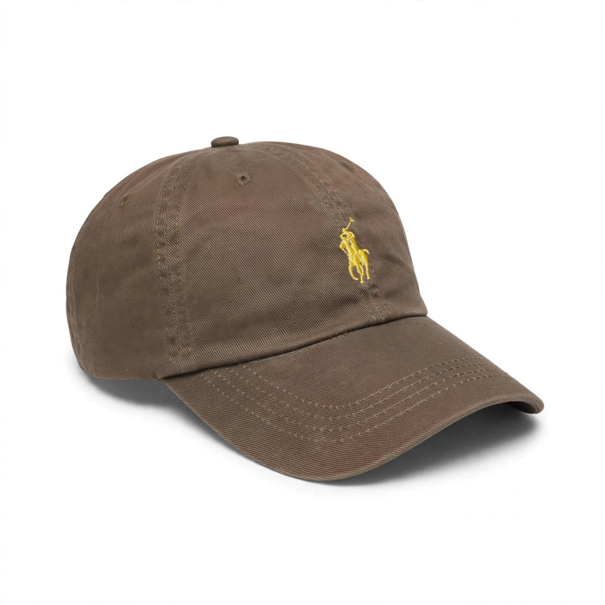 Polo Ralph Lauren Taupe Brown Yellow Pony Cap