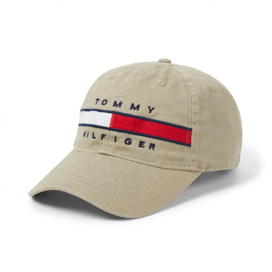 Tommy Hilfiger Beige Flag Logo Baseball Cap